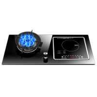 欢呼好太太 5.2KW大火力气电两用一体燃气灶电灶左气右电 台嵌两用钢化玻璃气电灶 一气一电电磁炉天然气灶 A028