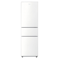 美的(Midea)白色租房家用客厅小型冰箱三开门中门软冷冻节能省电低音MR-230TE