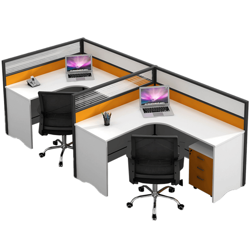 亿洛莱 双人办公桌椅+柜 280*120*110cm 套