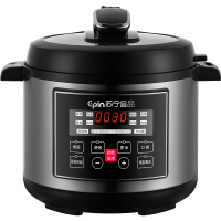 苏宁宜品电压力锅典雅黑智能型5L大容量不粘油内胆24h预约H07F8-05(SNYP-YLG5L-01B)单胆
