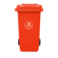 翌嘉YJ4060357户外垃圾桶带轮240升商用大垃圾桶 红色