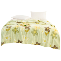 雅鹿绵柔温感毯 聚酯纤维透气面料 卧室客厅盖毯必备