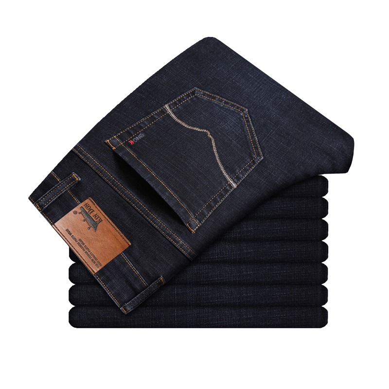 金盾(KIN DON)男士秋冬季牛仔裤男直筒男裤大码宽松休闲新款男装弹力裤子