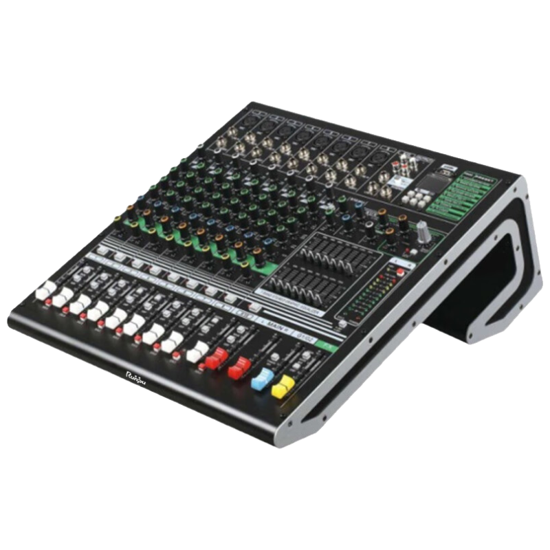 润普Runpu RP-MTY8008S国产化专业调八路音台舞台演出视频会议本地扩音数字混响效果模拟8路调音台 QY