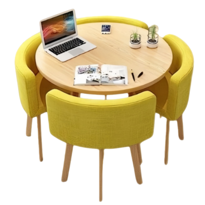 荺炬小圆桌 一桌4椅90cm套