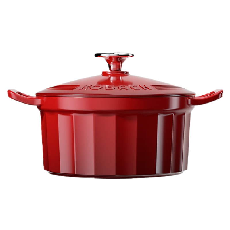 康巴赫铸铁珐琅锅汤锅焖烧焗炖锅炖肉锅煲汤家用平底电磁炉通用22cm 红色KGF-D22A