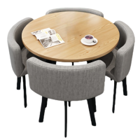 荺炬休闲桌一桌四椅80cm套