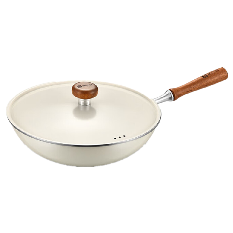 康巴赫 轻量省力内外不粘有钛无涂层珐琅不粘炒锅 LPB-C32FL 32cm