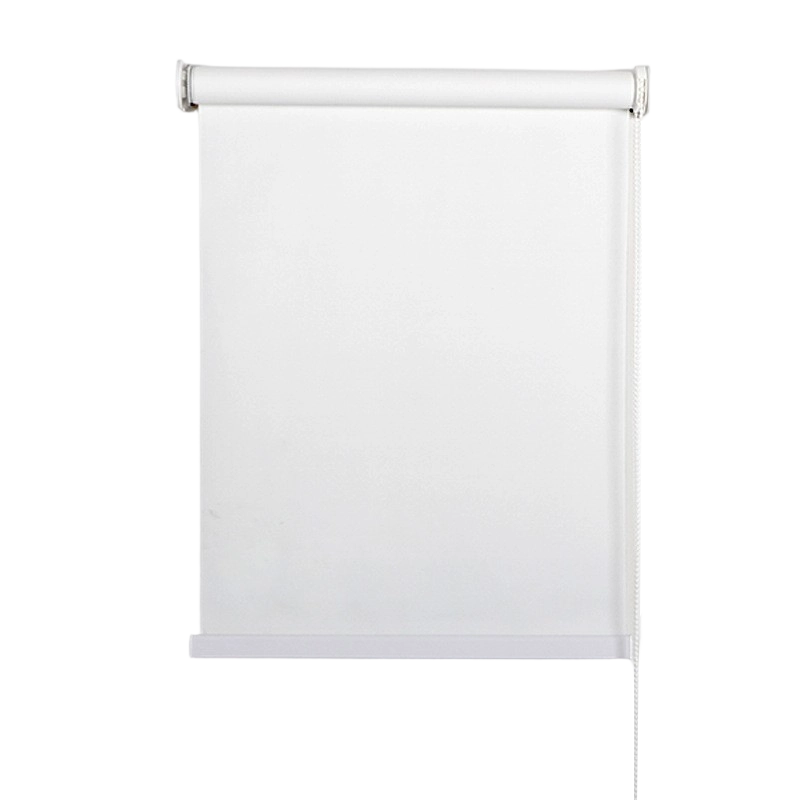 京财祺源 窗帘卷帘遮阳遮光阳台办公室卧室防水卫生间厨房卷拉式 全遮光 纯白色 JCY-A985S-P69