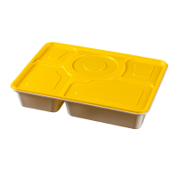 酷美智悦 一次性五格餐盒90套263*197*50mm KM-XS515 箱