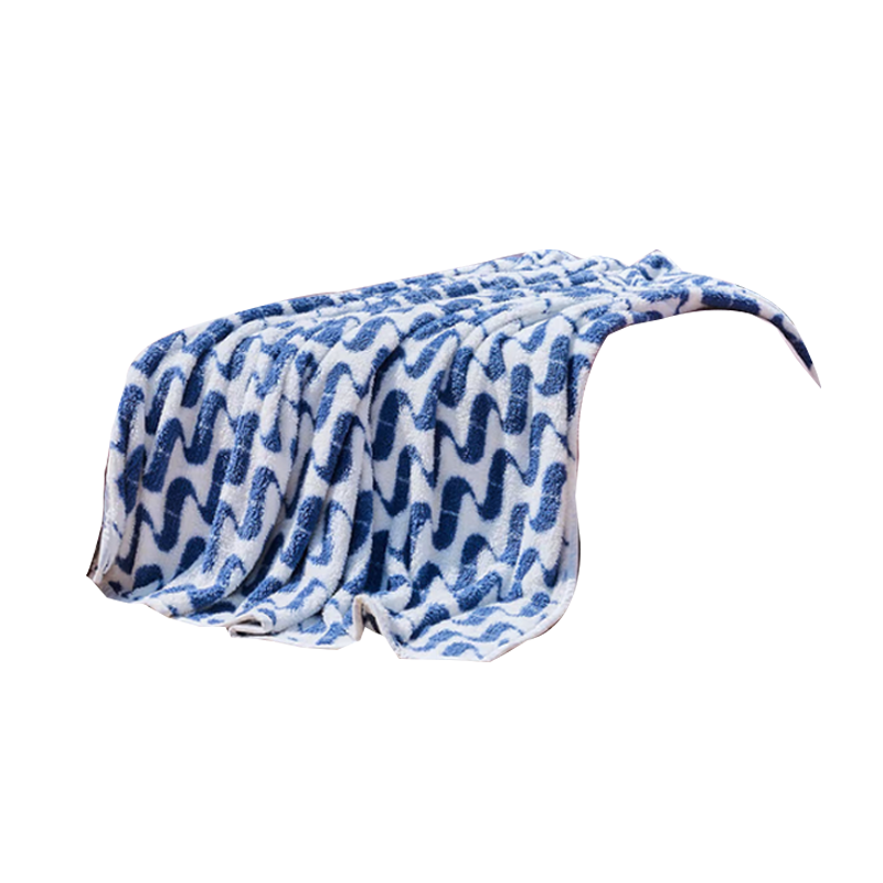 水星家纺蓝海日记米粒绒毯150cm*200cm