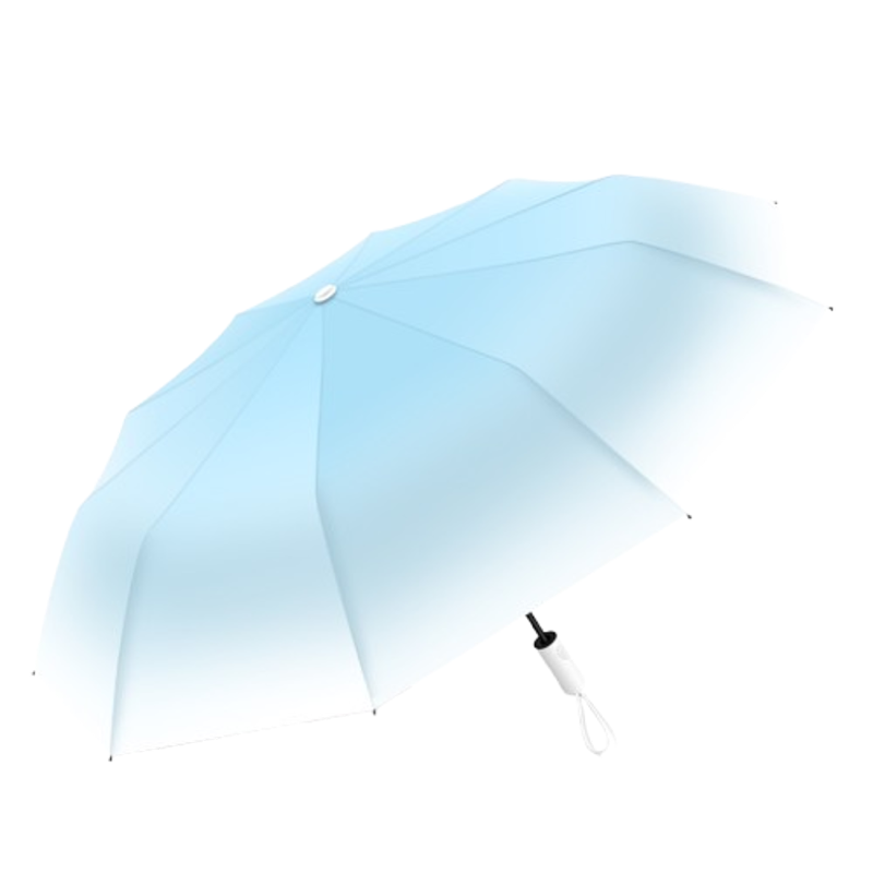 渐变太阳伞高颜值女生晴雨两用雨伞防晒紫外线全自动遮阳定制logo