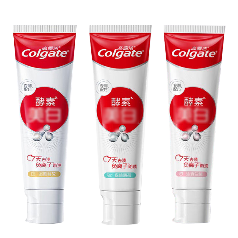 高露洁牙膏活性酵素融渍亮白清新口气治愈香味120g(味道随机)