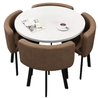 荺炬洽谈桌一桌四椅90cm套