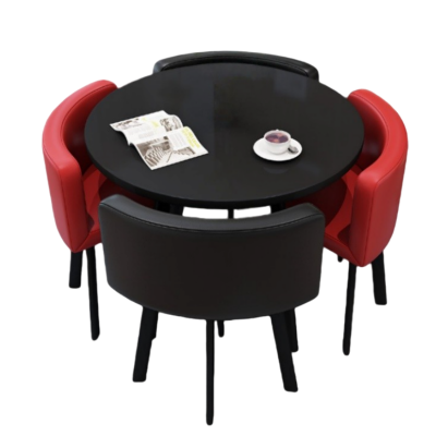 荺炬洽谈桌1桌4椅90cm套