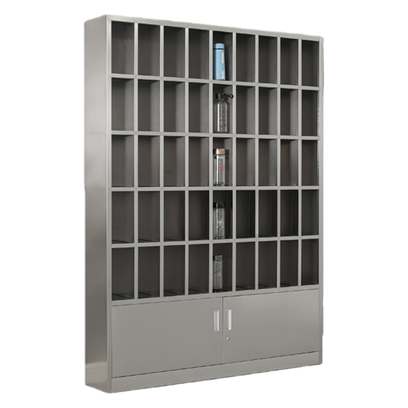 智叶舟不锈钢水杯柜45格132*25*180cm台