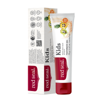 新西兰RedSeal红印儿童牙膏70g无氟菠萝味无色素天然原料1-12岁宝宝换牙防蛀龋齿(效期至2026.6月)