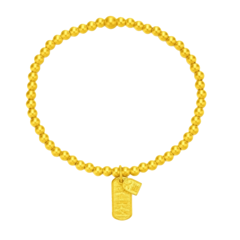 周大福传承藏蕴传承足金黄金手链寓意祥和如意计价(工费:1180元)F228001优选