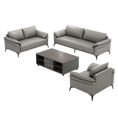 智叶舟办公沙发组合202*88*85cm(3+2+1+茶几)套