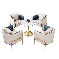 智叶舟组合沙发单人位*4+圆桌60套