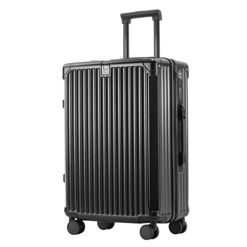 忠将仕 多功能行李箱万向轮结实耐用旅行密码拉杆箱 黑色20英寸 ZJS-A996S-8088H-20