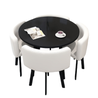 荺炬小圆桌一桌四椅80cm套