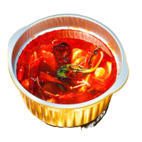 一次性专用火锅锅具户外铝箔锡纸锅露营烧烤家用卡式炉一人小火锅