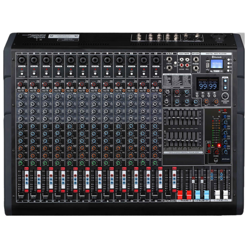 润普Runpu 国产化多编组专业调音台舞台演出视频会议本地扩音模拟16路4编组4AUX输出调音台RP-MTY8016UX