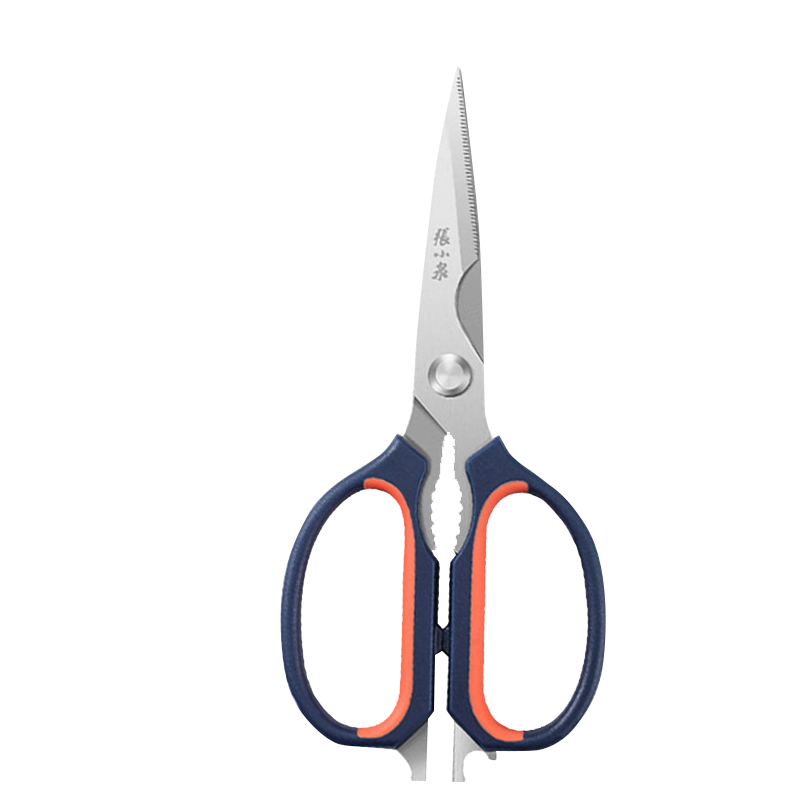 张小泉剪刀家用厨房不锈钢剪子多功能强力防滑鸡骨剪夹核桃开瓶盖烤肉剪 220mm大号厨房剪