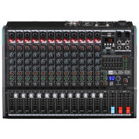 润普Runpu RP-TY12-G200W 专业调音台功放一体机12路调音台200w功放多功能MP3播放器带录音功能QY