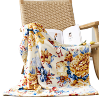 富安娜(FUANNA) 多功能法兰绒午休毯/落英缤纷80*120cm