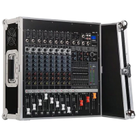 润普RunpuRP-T9-G250 国产化专业调音台功放一体机9路航空箱式大功率250W带MP3内置效果器带编组幻象供电