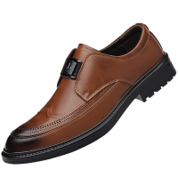 迪罗尼卡大码一脚蹬布洛克47码皮鞋男商务正装搭扣厚底爸爸鞋驾车鞋