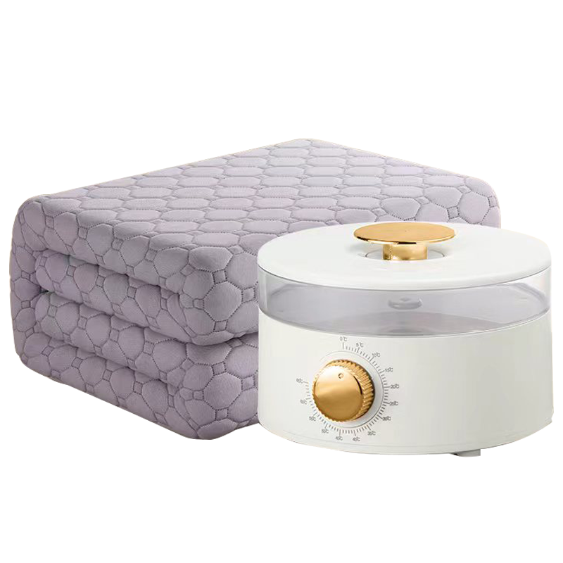 荣事达水暖毯水暖电褥子双人单人电热毯水循环加热水床垫加热垫RS-TH3509米白+金H5-2.0