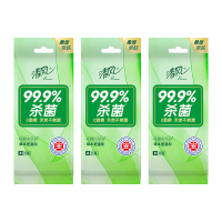 清风湿巾纸8片*3包御本草杀菌卫生温和无刺激BWA08Y1