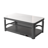 火焰山电暖桌升降茶几长方形多功能取暖桌烤火桌电暖炉家用四面取暖