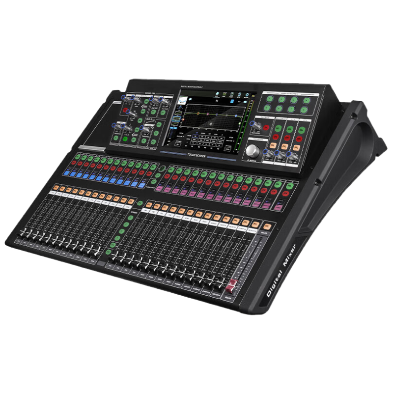 润普Runpu 专业数字调音台带触摸屏24路远程控制带网线接口电脑软件PC控制24路数字调音台RP-TYS24