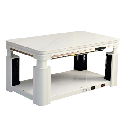 火焰山茶几电暖炉升降烤火茶几取暖器升降长方形电暖桌取暖茶几电动升降电烤火炉客厅