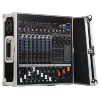 润普RunpuRP-T9-G700 国产化专业调音台功放一体机9路航空箱式750W 带MP3内置效果器带编组幻象供电QY