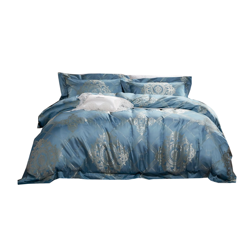 富安娜欧式提花被套床单款素提四件套-拉格维斯/天地盖礼盒 床单款 203*229cm