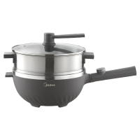 美的(Midea)电火锅电炒锅插电一体多功能锅不粘锅一体炒菜锅大容量蜂窝晶盾多用途锅电热锅 4L MC-HGS2812