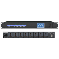 润普Runpu音视频会议电源时序器8路带232串口级联面板单通道RP-ZK08