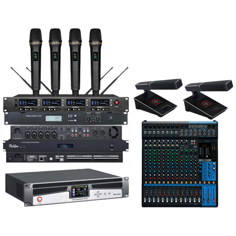 润普Runpu 会议音频扩声系统 会议音响音箱系统有线手拉手套装 整套音频设备解决方案RP-KSXT70