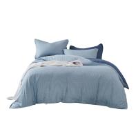 富安娜抗菌床单四件套 爱琴海 双人床203*229cm蓝