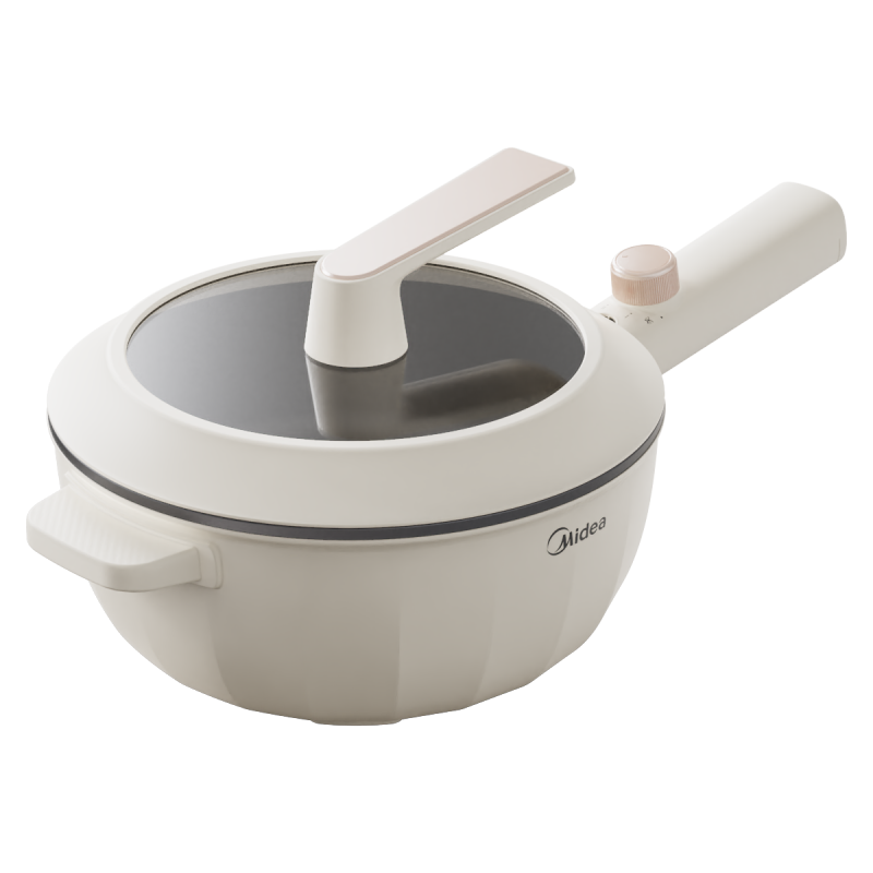 美的(Midea)电炒锅 电火锅 电蒸锅 电煮锅宿舍泡面家用多用途多功能 不沾炒菜锅3.5L电热锅 HCG2571