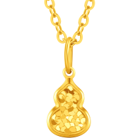 周大福小鼻嘎爆闪鱼鳞葫芦足金黄金吊坠计价女款(工费180元)EOF1967礼物