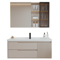 (送入户安装)汉德斯科卫浴柜浴室柜组合实木智能镜柜一体陶瓷盆吊柜挂墙式家用卫生间洗漱台洗脸盆洗手盆柜6049