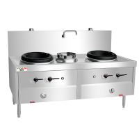 意黛斯 商用燃气大锅灶 猛火灶商用单位学校食堂电磁猛火大炒锅饭店酒店 双头单尾 YDS-3YNSW35/18T天然气