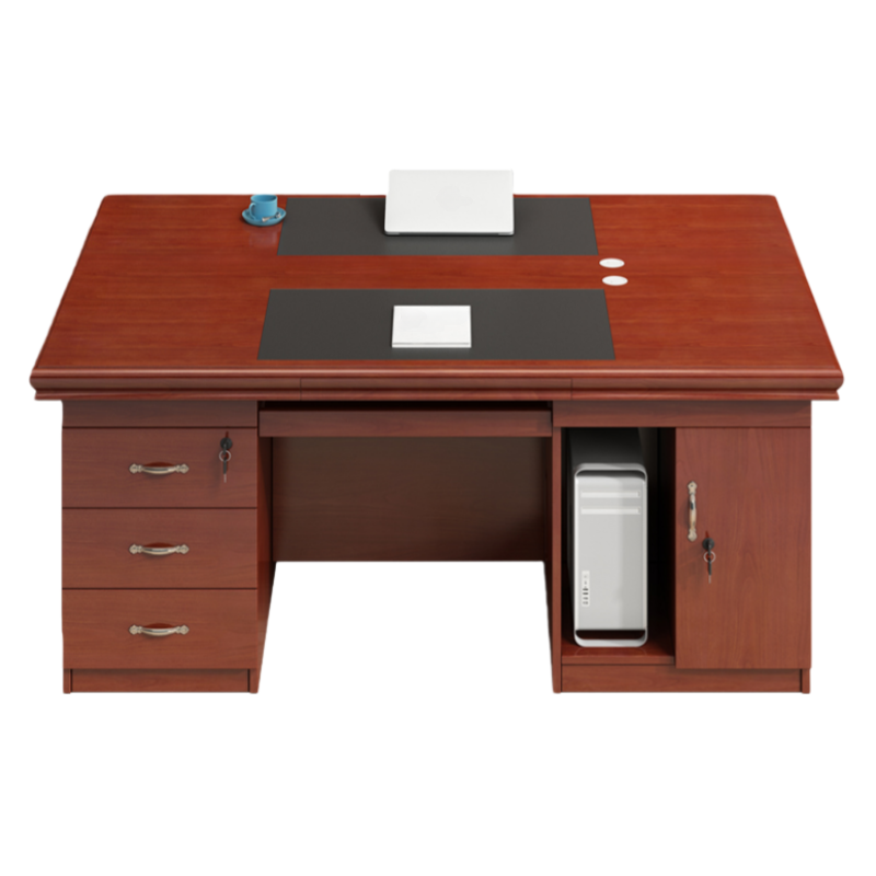 伟樽双人位电脑桌一桌二椅180*120*76cm套