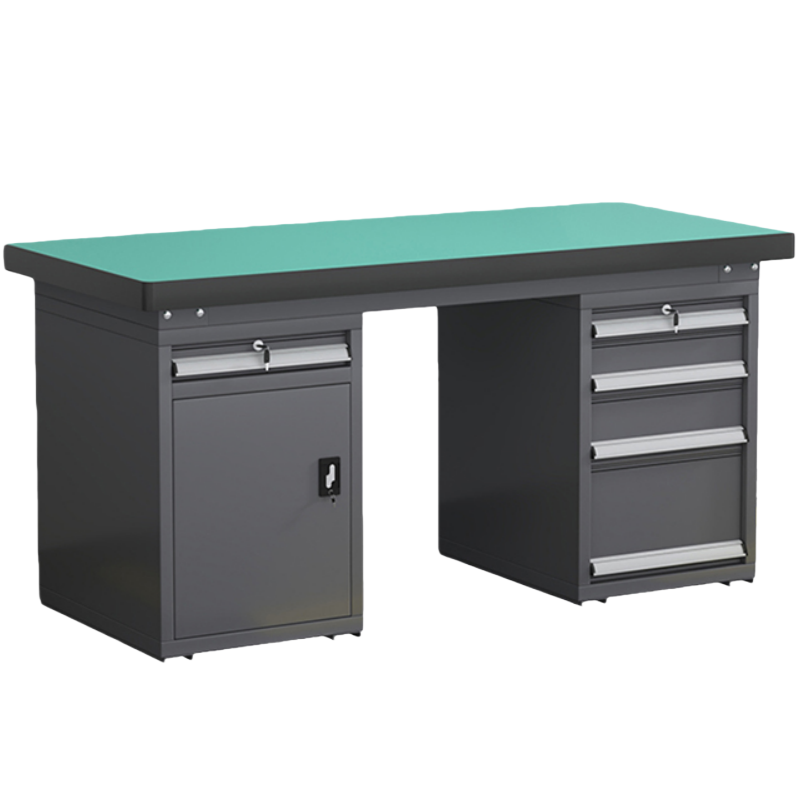 铭思达钳工操作台2.1米五抽一门张